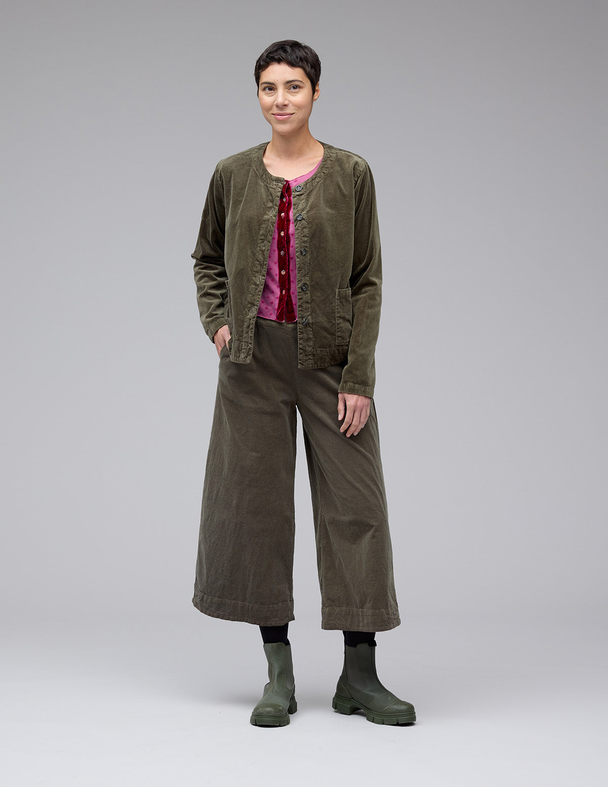Cut Loose Mini Corduroy Crop Pant w/pockets Fall 2025-Special order