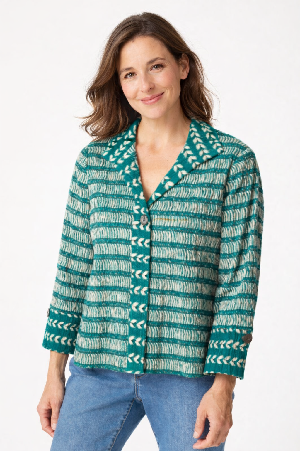 Mixed Batiks Hidden Placket Mixed Shirt