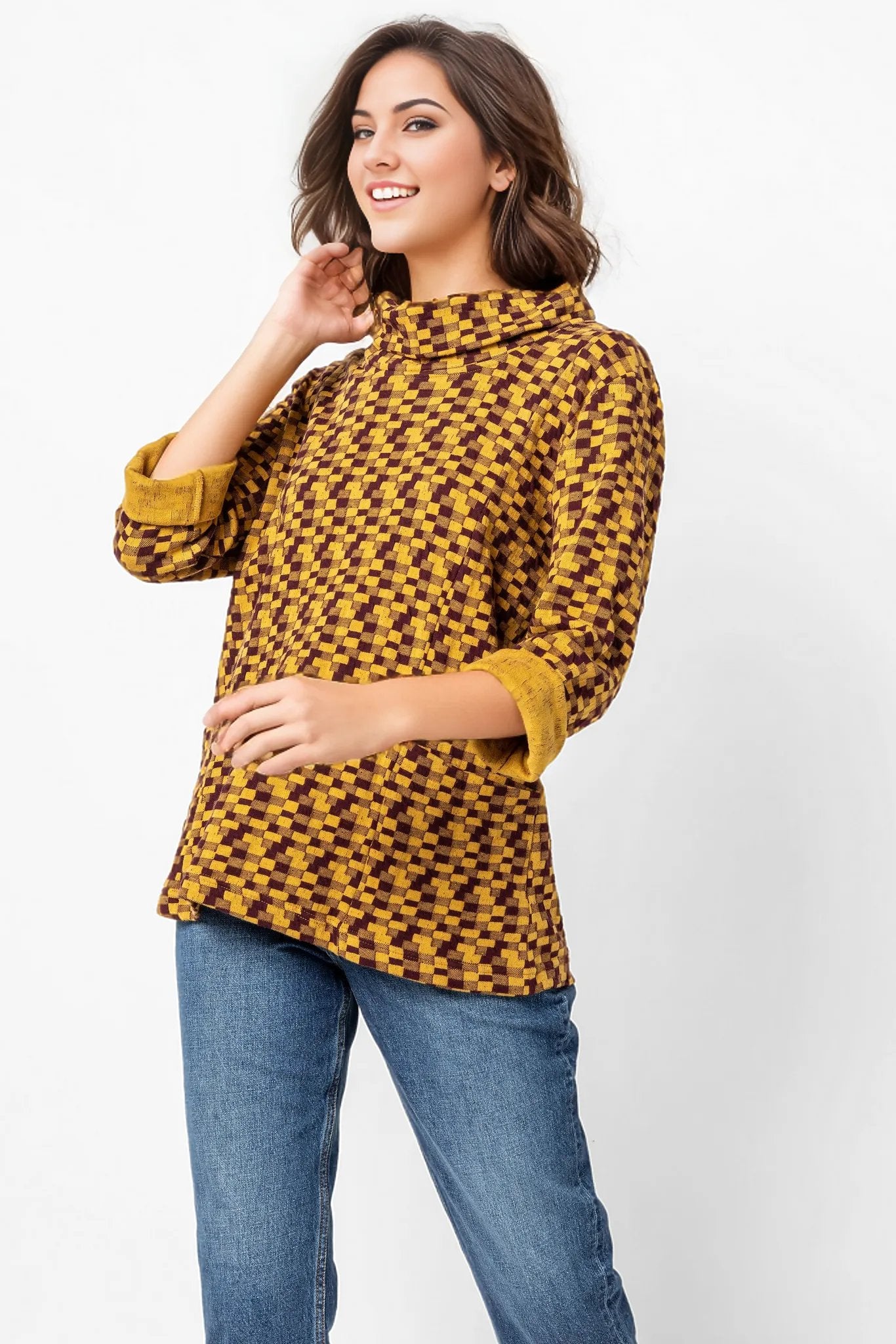 Komil Clothing Petra Weave Cowl Top