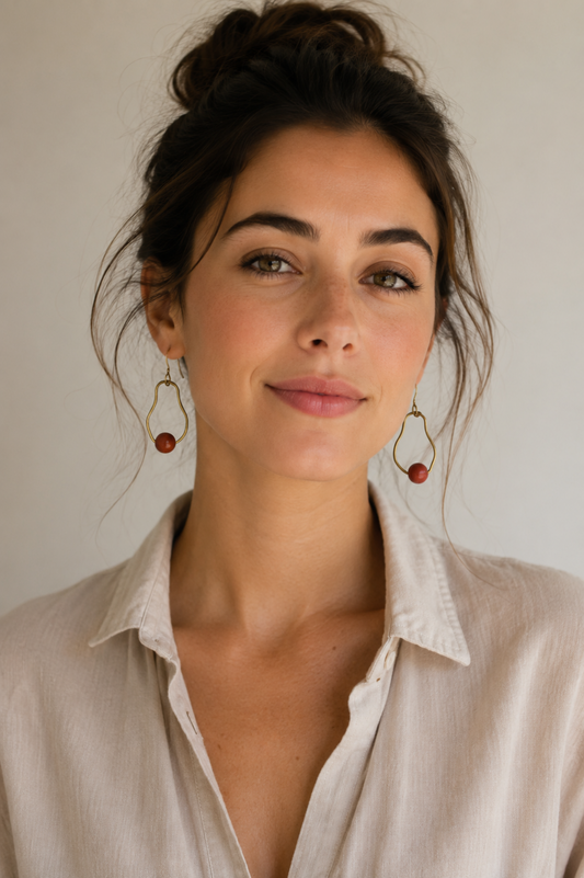 Red Jasper Maude Earrings