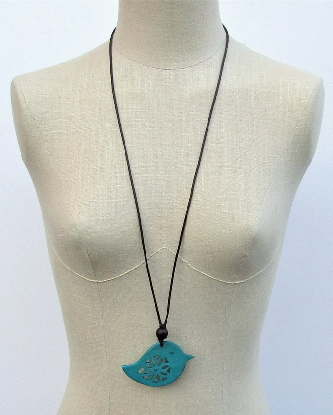 Turquoise Bird Necklace