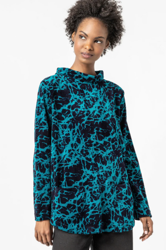 Komil Clothing Tamara Velvet Funnel Long Top