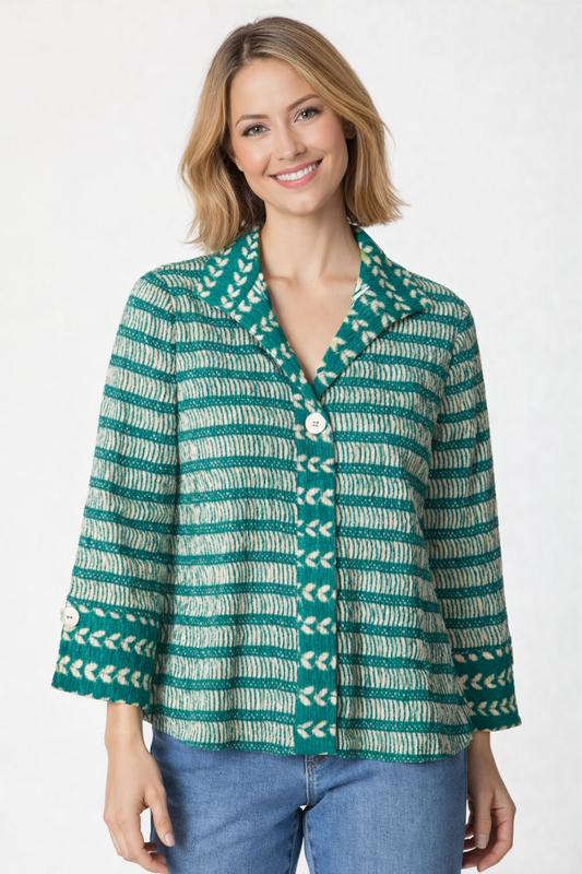 Habitat Clothing Mixed Batiks Hidden Placket Mixed Shirt