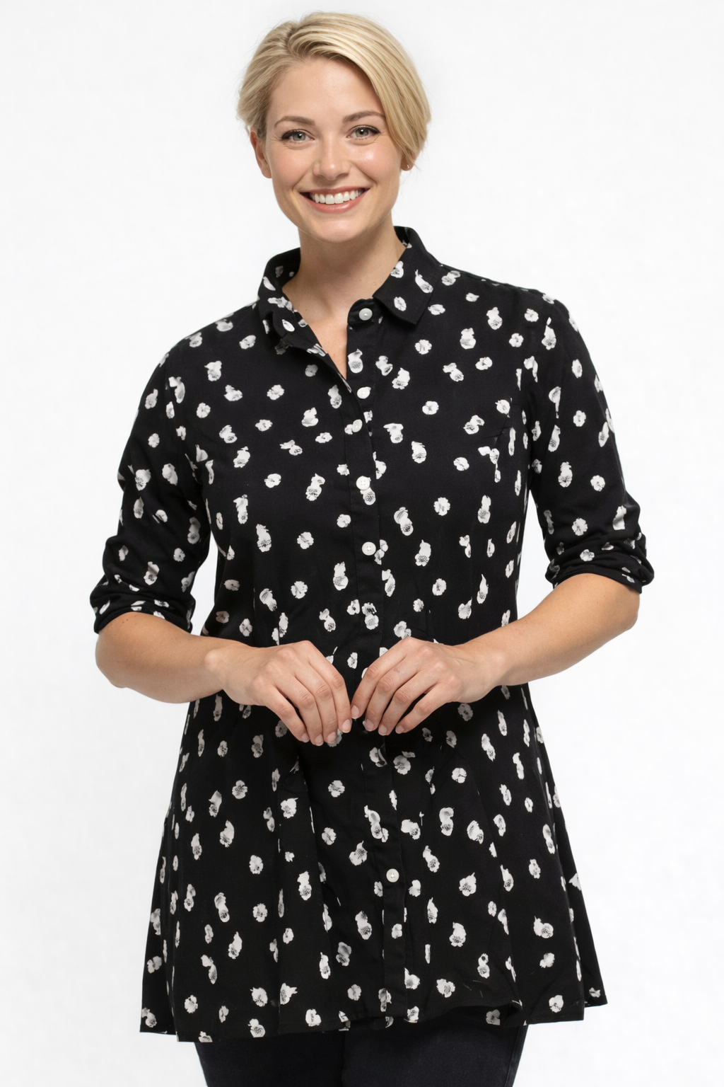 Tulip Clothing Carson Tunic-Black Pineapple