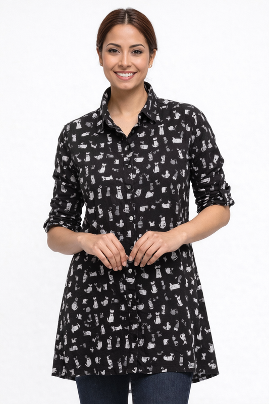 Tulip Clothing Carson Tunic Cat's Meow