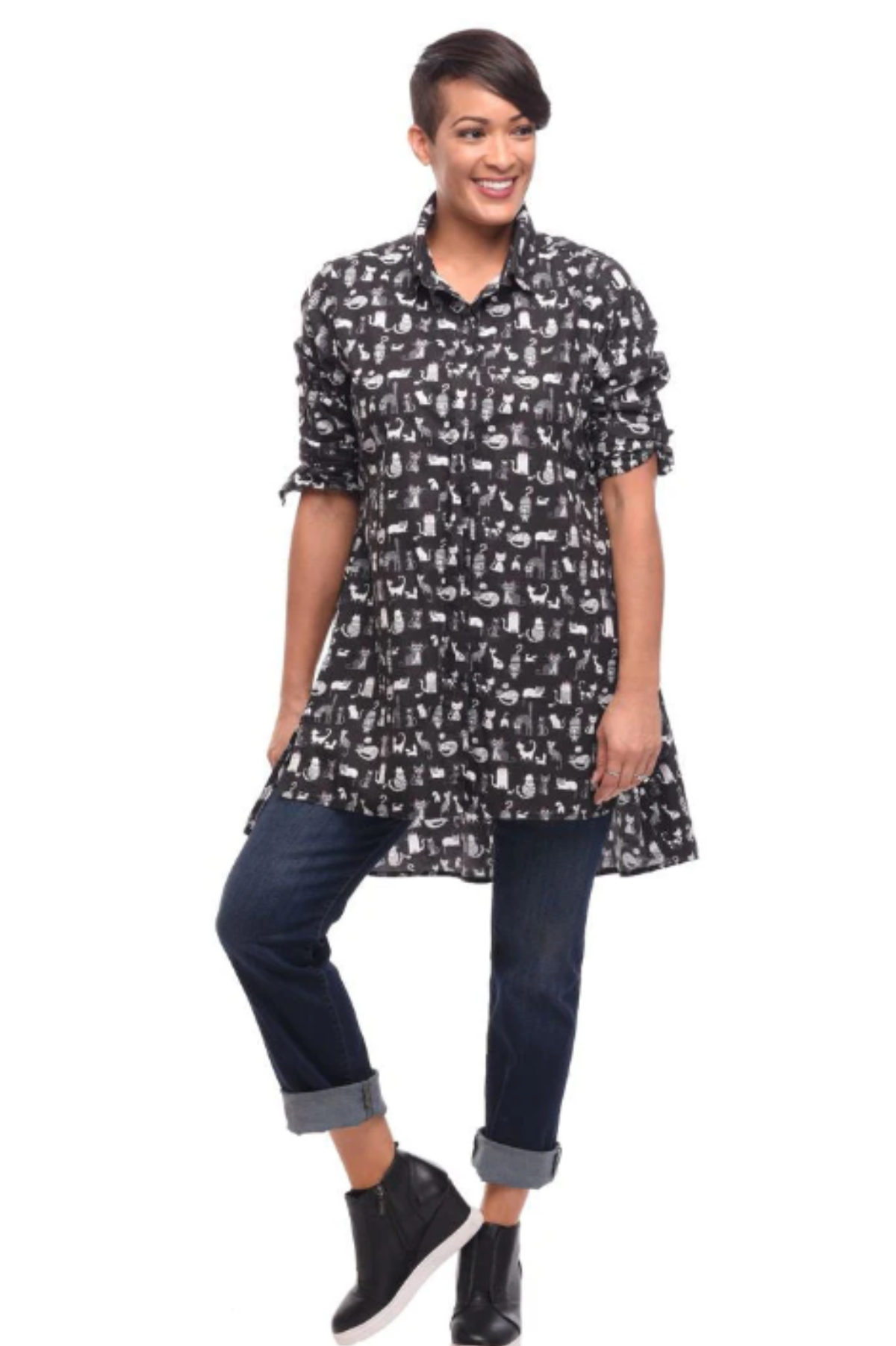 Tulip Clothing Carson Tunic-Cat's Meow - thread to cloth