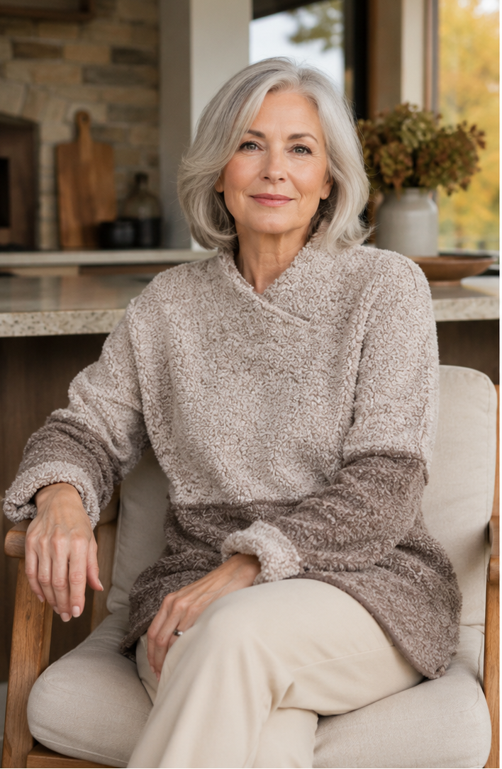 Vine Street Melange Fleece Pullover