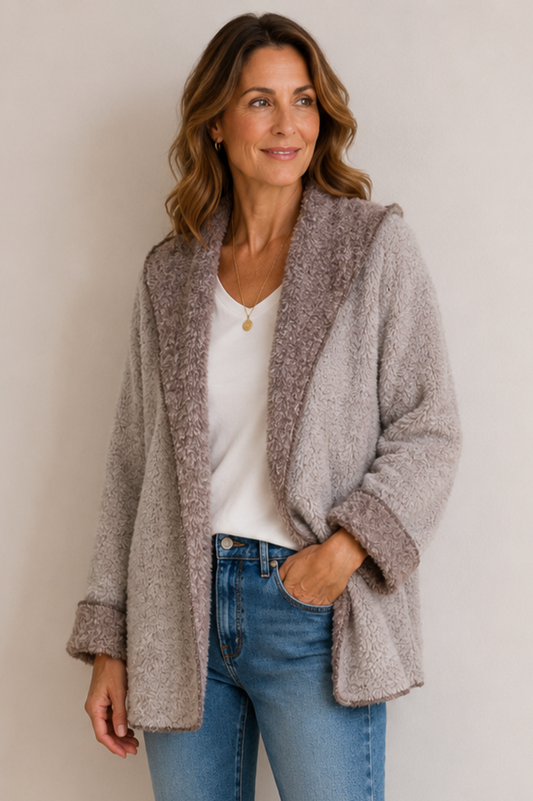 Vine Street Shawl Melange Jacket-Cocoa