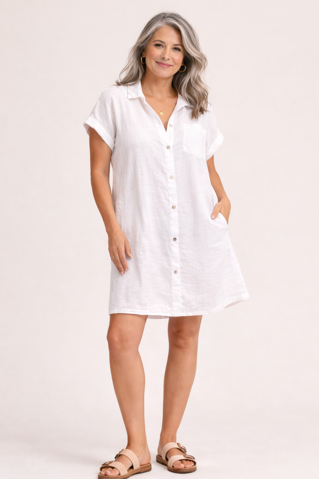 Cut Loose Hanky Linen Short Sleeve Dress Summer 2026- Special Order