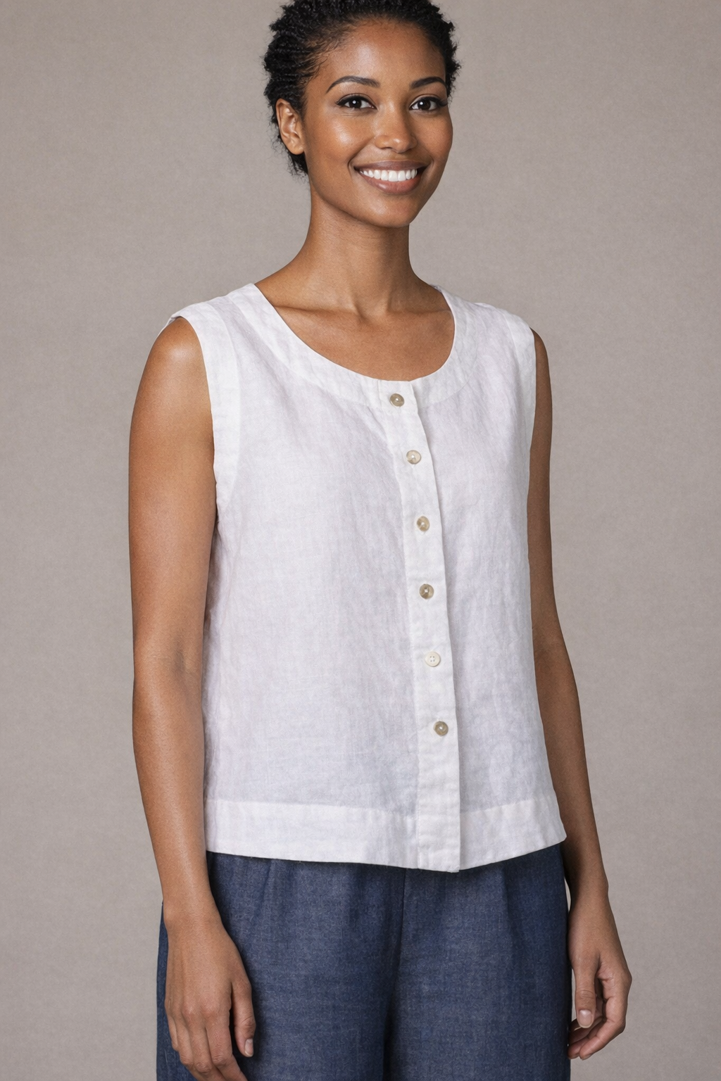 cut loose linen shell