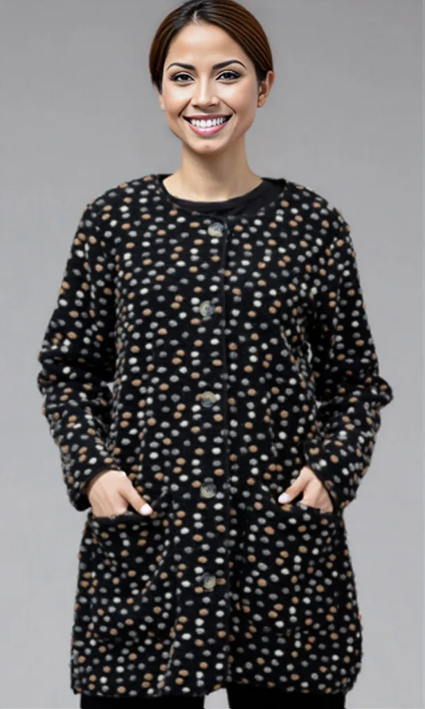 Cut Loose Pebbled Boiled Wool Hooded Easy Coat Fall 2025-Special order