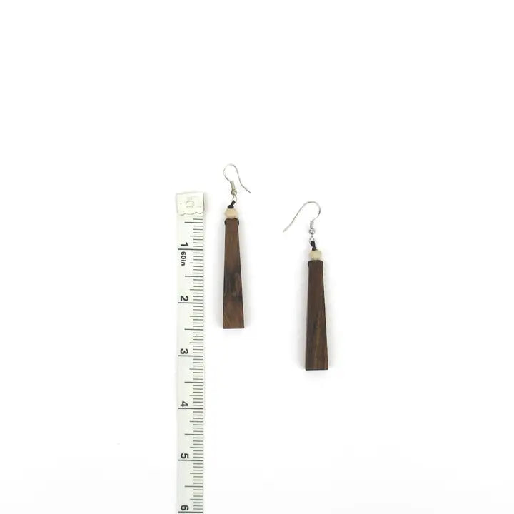 Dawn Natural Wood Earrings - thread to cloth