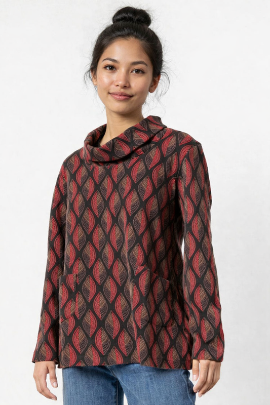 Komil Clothing Acadia Weave Cowl Top