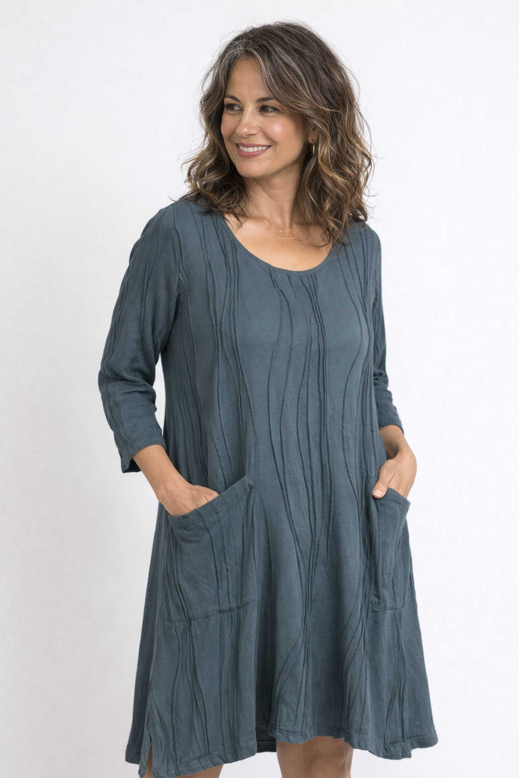 Windhorse Stitched Pocket Tunic dress