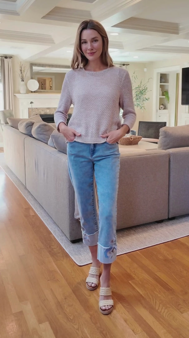 Escape by Habitat Coast Croochet Pullover Sweater -Willow