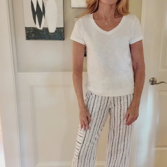 Escape  V-Neck Tee- Baja Blue