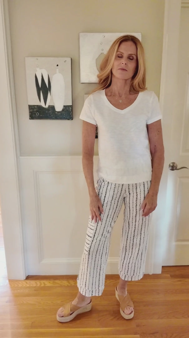 Escape  V-Neck Tee- Baja Blue