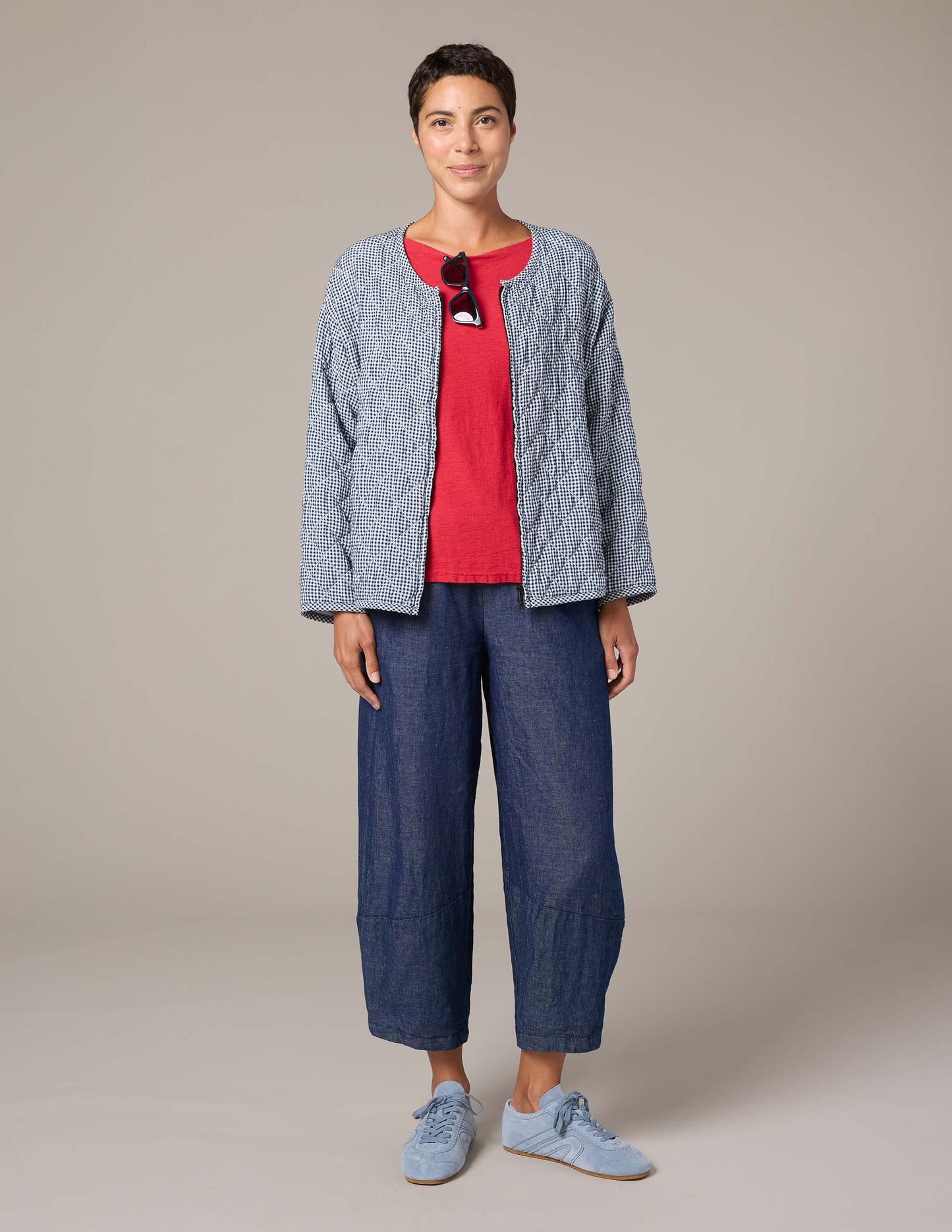 Cut Loose Linen Cotton Jersey 3/4 Sleeve Boatneck Tee Spring 2026- Special Order