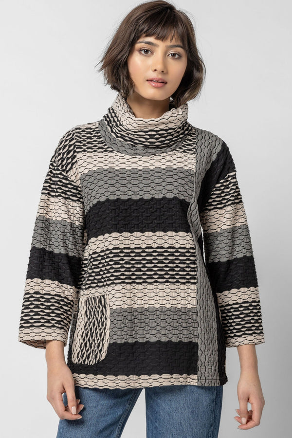 Komil Clothing Cowl Top Birch Zig Zag