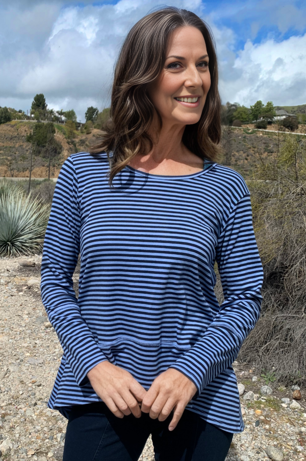 Color Me Cotton Navy Stripe Tunic
