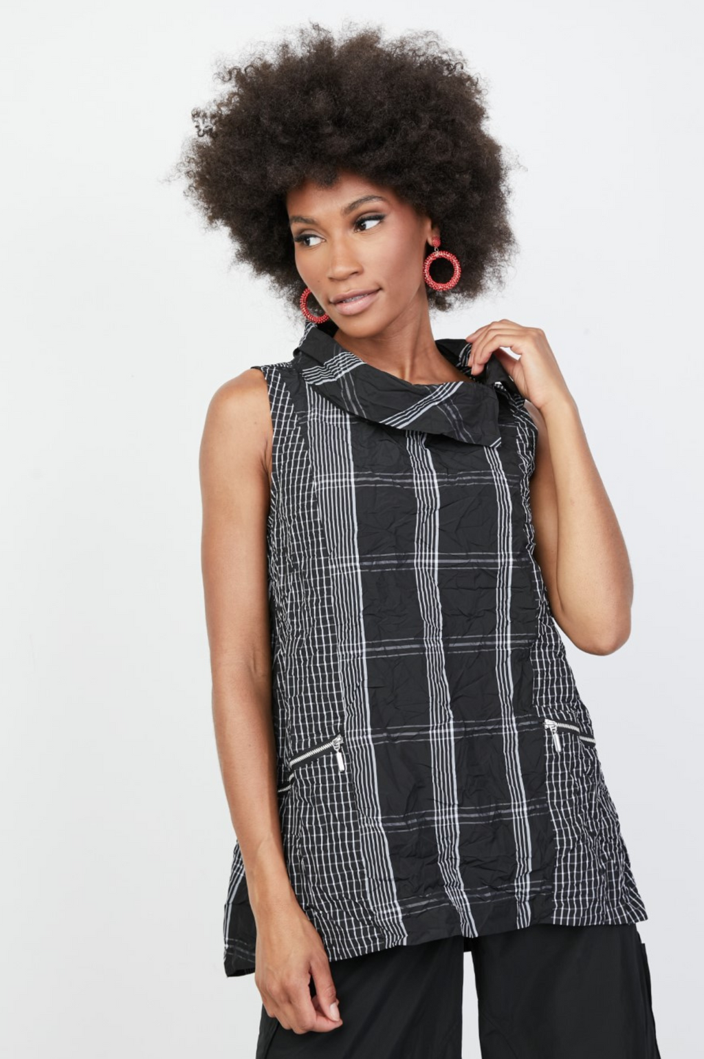 LIV by Habitat Scrunched Cowl Pattern Mix Tunic
