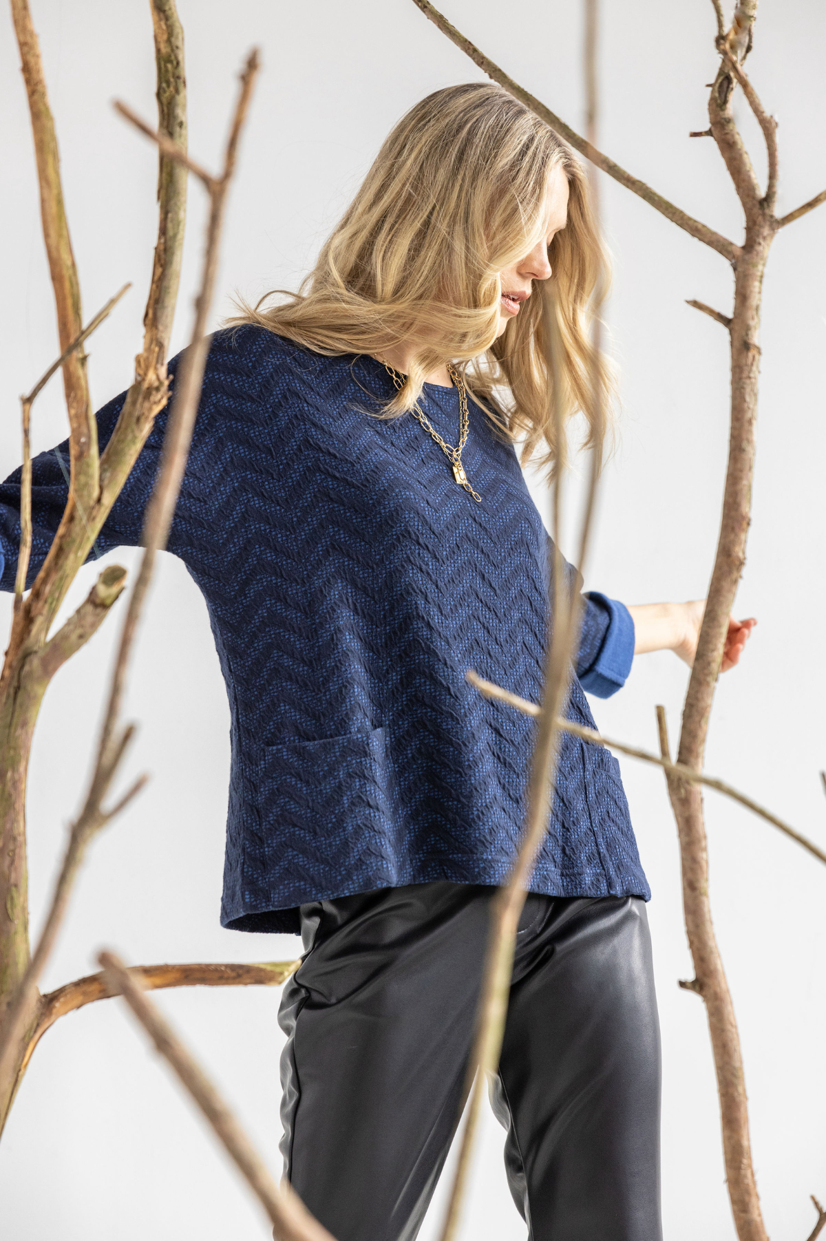 Komil Aberdeen weave Dolman Top