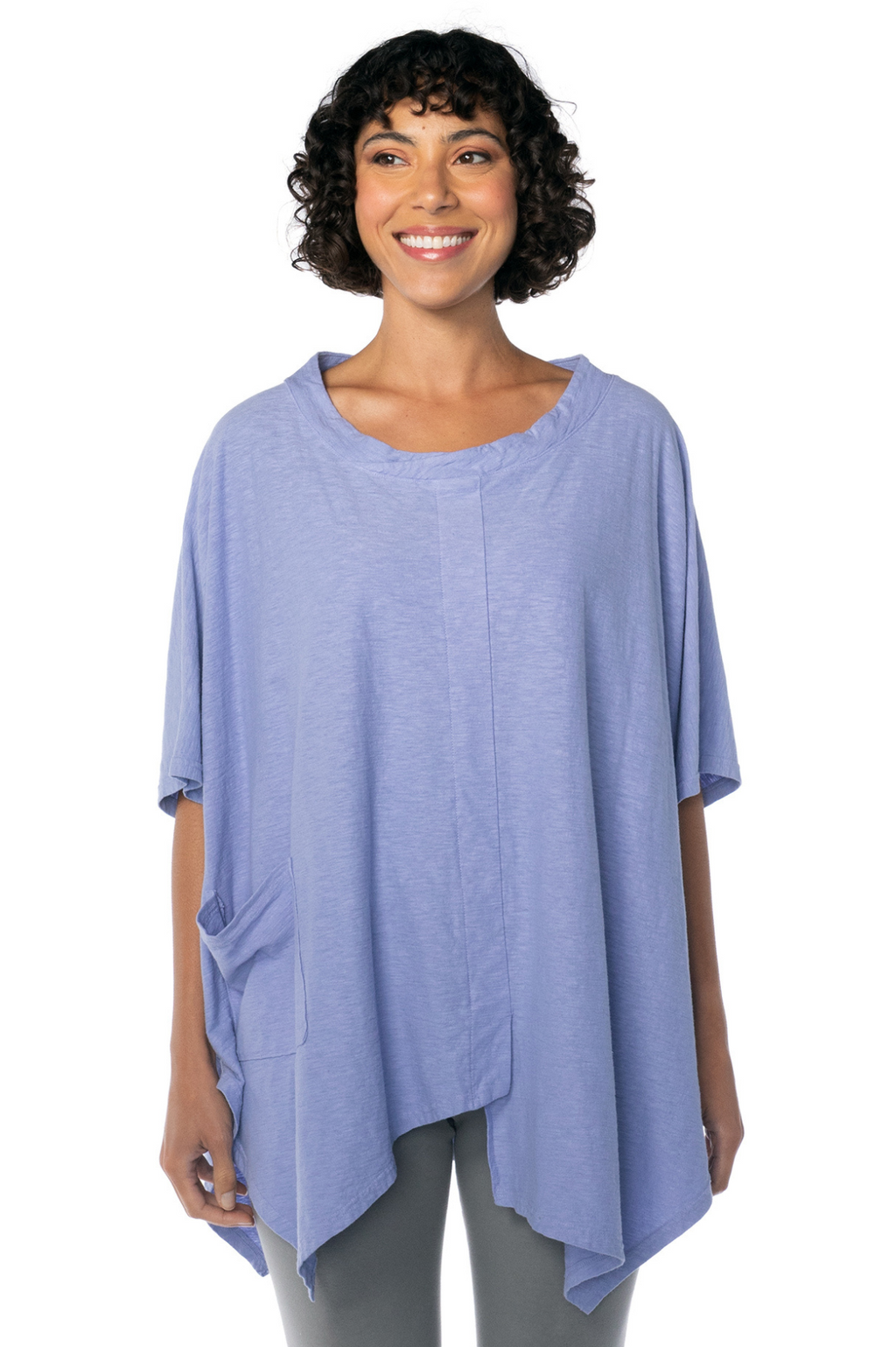 Cut Loose Linen Cotton Jersey One Size Pkt Cowl Top Spring 2023- Special Order