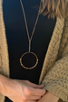 Agate Stone Circle Necklace