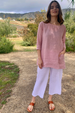 Color Me Cotton Linen Long Pocket Tunic by CMC Click