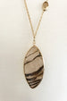 Brown Agate Necklace - thread to cloth
